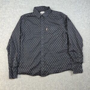 Ariat Shirt Mens Large Black Red Button Up Western Modern Fit Long Sleeve